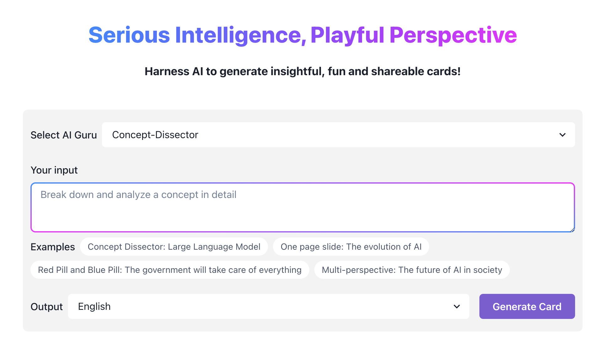 FunBlocks AI Insights - Generate insightful and fun content cards